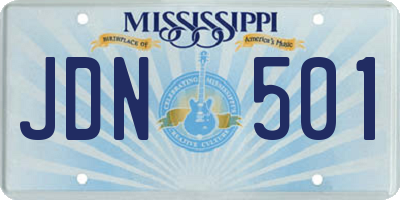 MS license plate JDN501