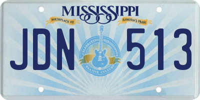 MS license plate JDN513