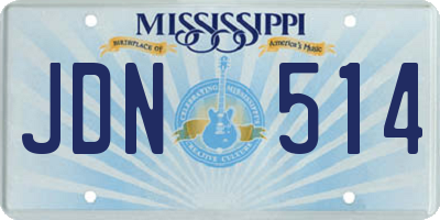 MS license plate JDN514