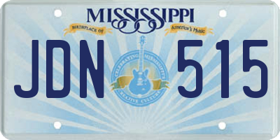 MS license plate JDN515