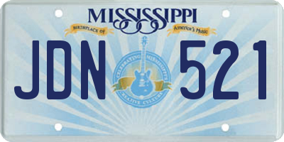 MS license plate JDN521
