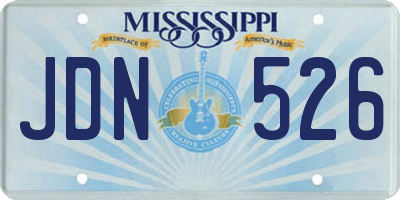 MS license plate JDN526