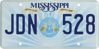 MS license plate JDN528