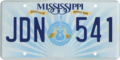 MS license plate JDN541