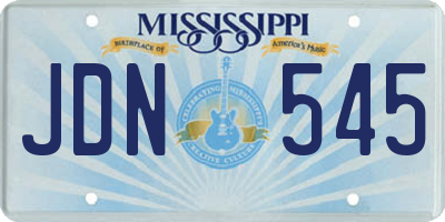 MS license plate JDN545