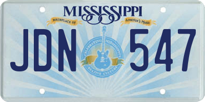 MS license plate JDN547