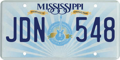 MS license plate JDN548