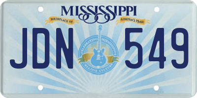 MS license plate JDN549