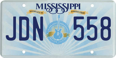 MS license plate JDN558