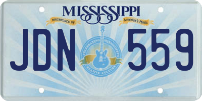 MS license plate JDN559