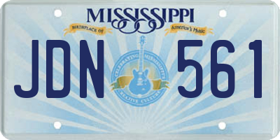 MS license plate JDN561
