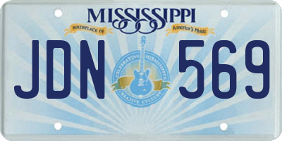 MS license plate JDN569