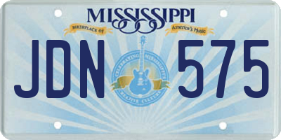 MS license plate JDN575