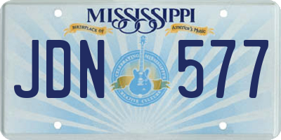MS license plate JDN577