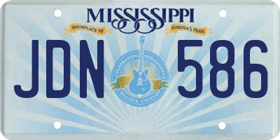 MS license plate JDN586