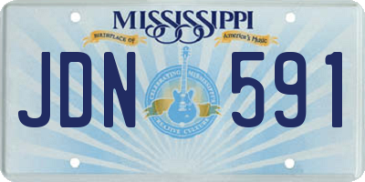 MS license plate JDN591