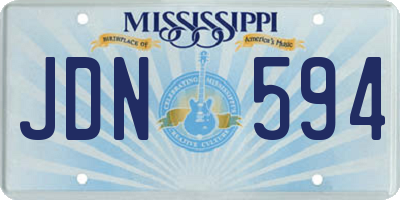 MS license plate JDN594