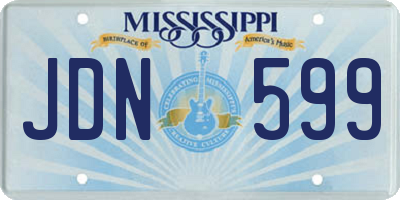 MS license plate JDN599