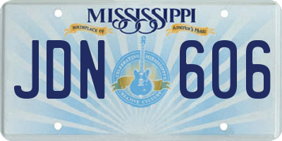 MS license plate JDN606