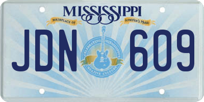 MS license plate JDN609