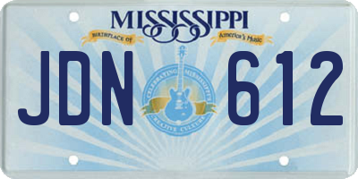 MS license plate JDN612