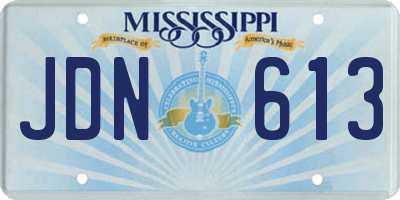 MS license plate JDN613