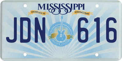 MS license plate JDN616