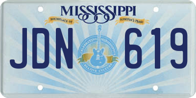 MS license plate JDN619