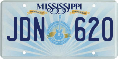 MS license plate JDN620