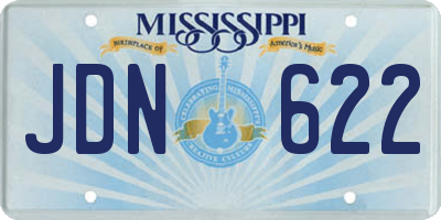 MS license plate JDN622
