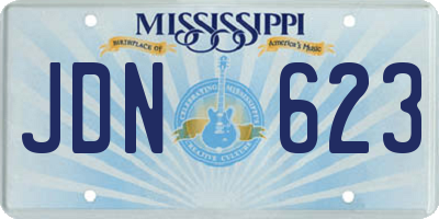 MS license plate JDN623