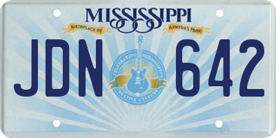 MS license plate JDN642
