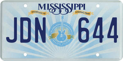 MS license plate JDN644
