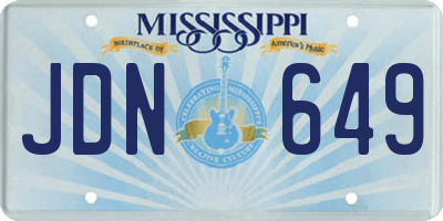 MS license plate JDN649