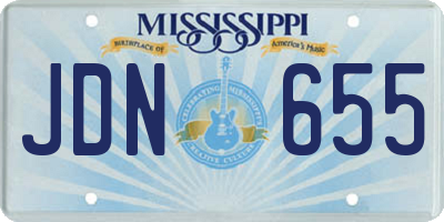 MS license plate JDN655