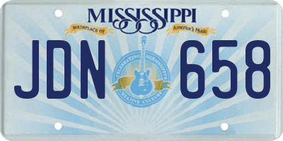 MS license plate JDN658