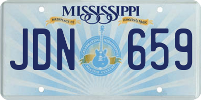 MS license plate JDN659