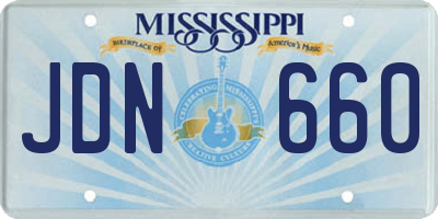 MS license plate JDN660