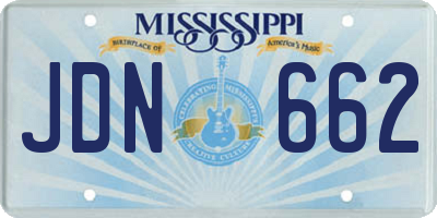 MS license plate JDN662