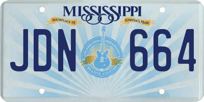 MS license plate JDN664