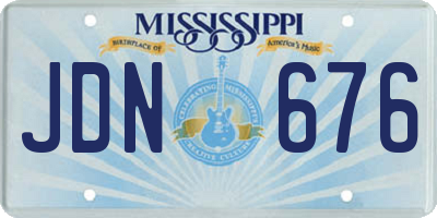 MS license plate JDN676