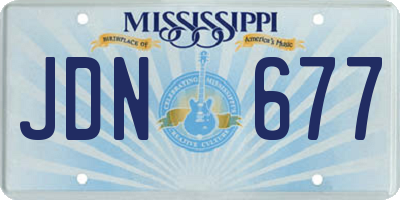 MS license plate JDN677