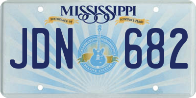 MS license plate JDN682