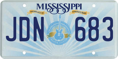 MS license plate JDN683