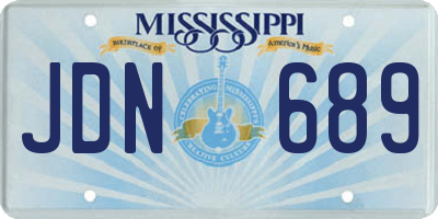 MS license plate JDN689