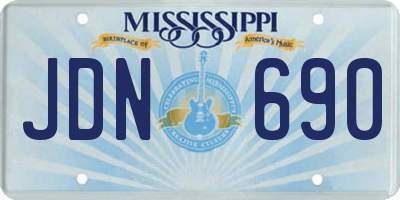 MS license plate JDN690