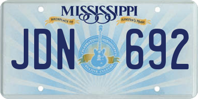 MS license plate JDN692
