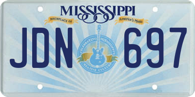 MS license plate JDN697