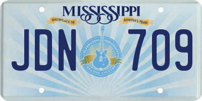 MS license plate JDN709
