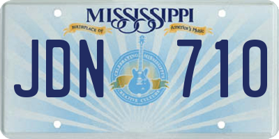 MS license plate JDN710